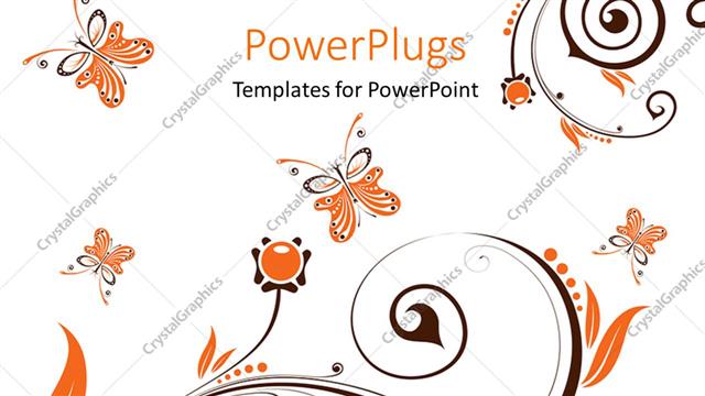  Presentation with butterflies - A lot of flowers and butterflies in the background