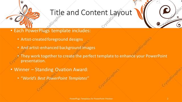Title and Content presentation slide layout