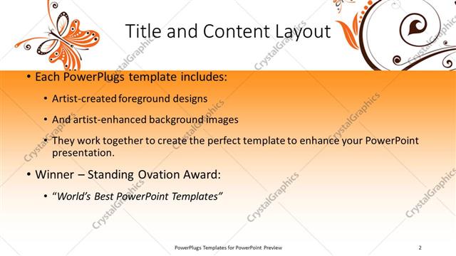 Title and Content presentation slide layout