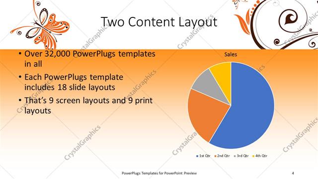 Two Content presentation slide layout