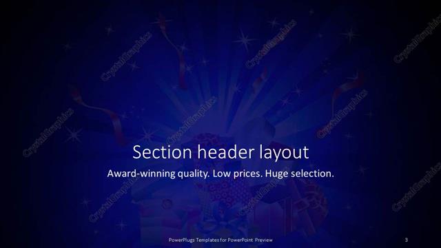 Section Header presentation slide layout