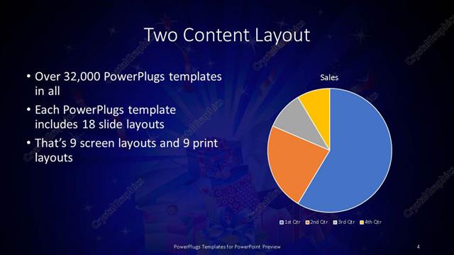 Two Content presentation slide layout