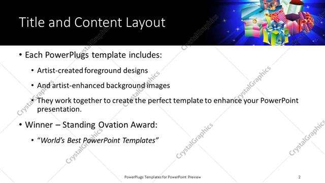 Title and Content presentation slide layout