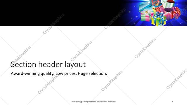 Section Header presentation slide layout