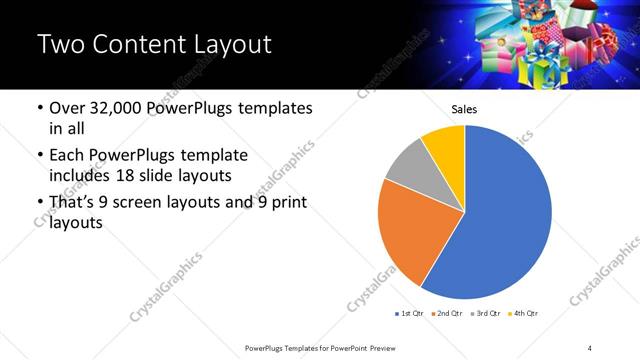 Two Content presentation slide layout