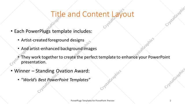 Title and Content presentation slide layout