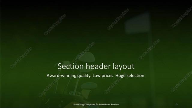 Section Header presentation slide layout