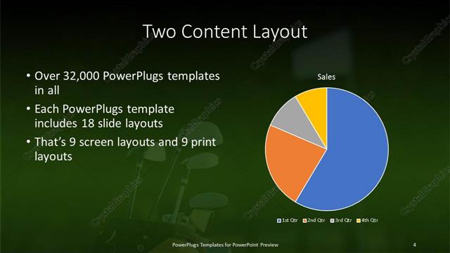 Two Content presentation slide layout