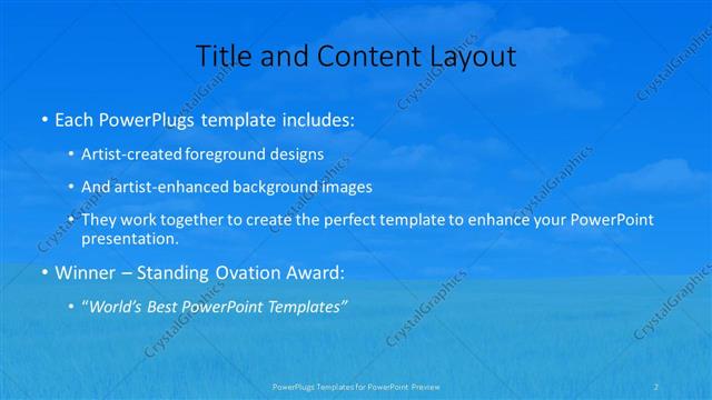 Title and Content presentation slide layout