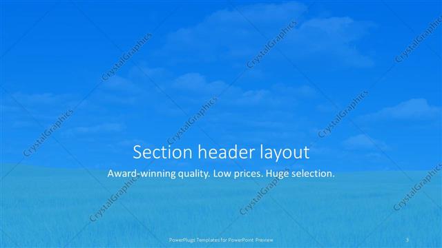Section Header presentation slide layout