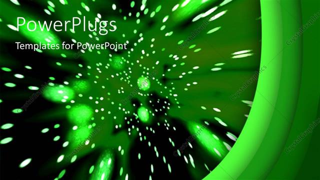  Presentation with night - A lot of green material with greenish background