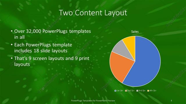 Two Content presentation slide layout