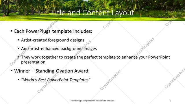 Title and Content presentation slide layout