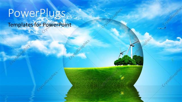  Presentation with clean - A lot of greenery with clouds in the background