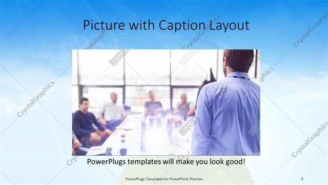 Picture with Caption presentation slide layout