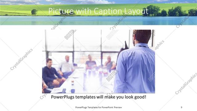 Picture with Caption presentation slide layout
