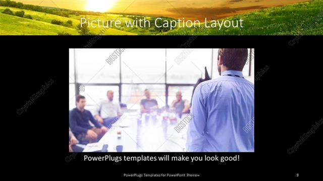 Picture with Caption presentation slide layout