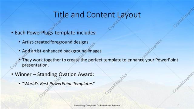 Title and Content presentation slide layout