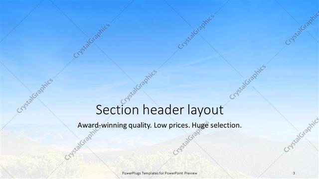Section Header presentation slide layout