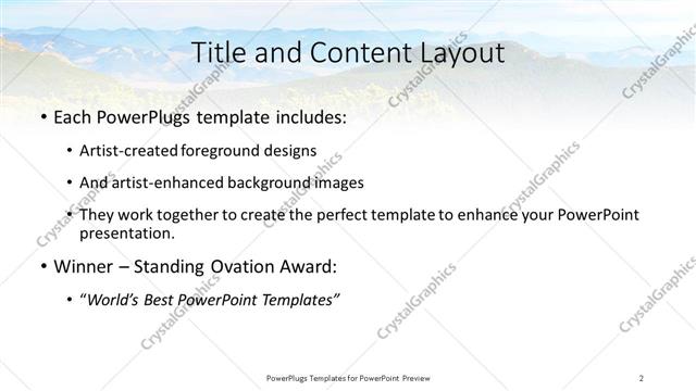 Title and Content presentation slide layout