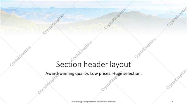 Section Header presentation slide layout