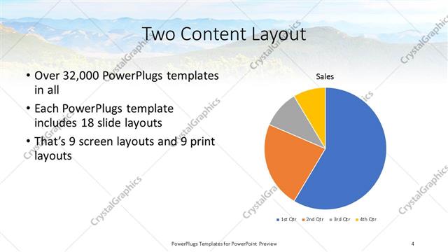 Two Content presentation slide layout