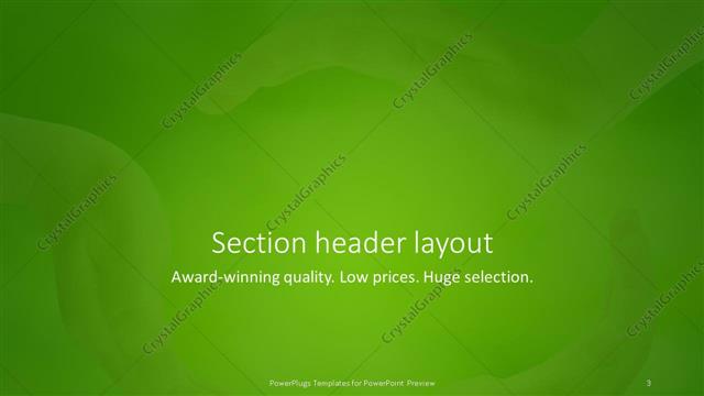 Section Header presentation slide layout