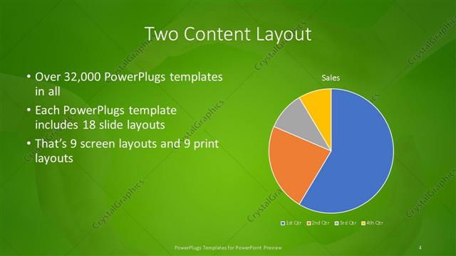 Two Content presentation slide layout