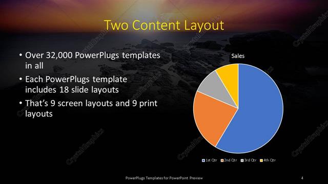 Two Content presentation slide layout