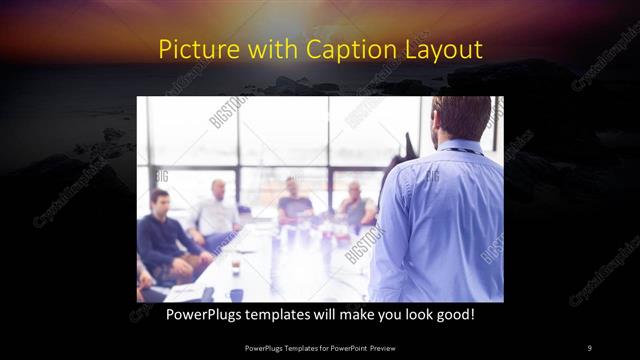 Picture with Caption presentation slide layout