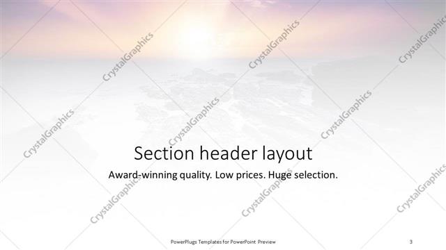 Section Header presentation slide layout