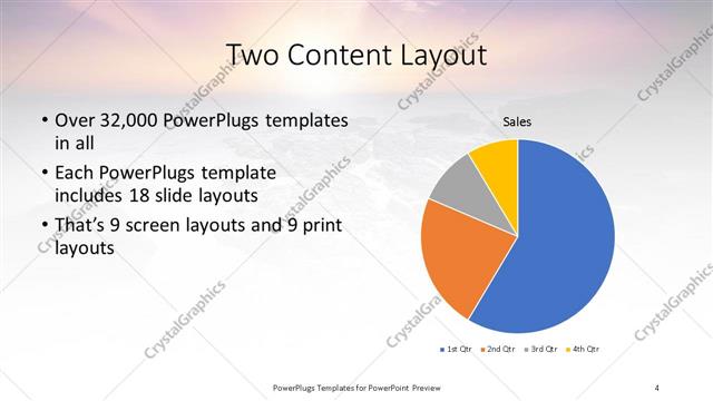 Two Content presentation slide layout