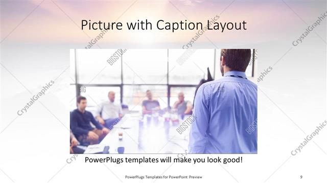 Picture with Caption presentation slide layout