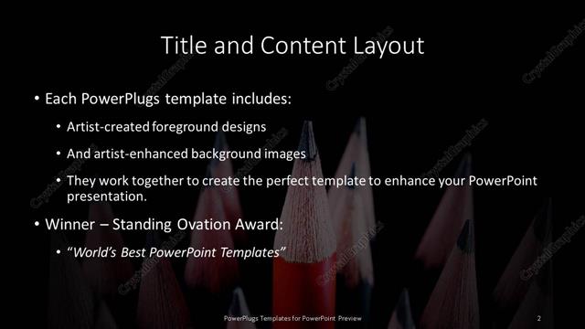 Title and Content presentation slide layout