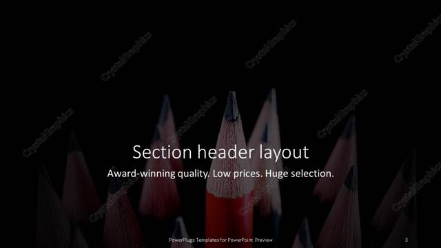 Section Header presentation slide layout