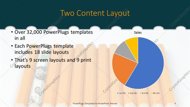 Two Content presentation slide layout
