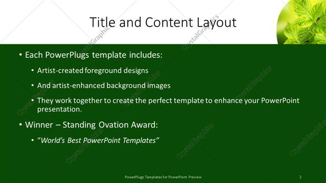Title and Content presentation slide layout
