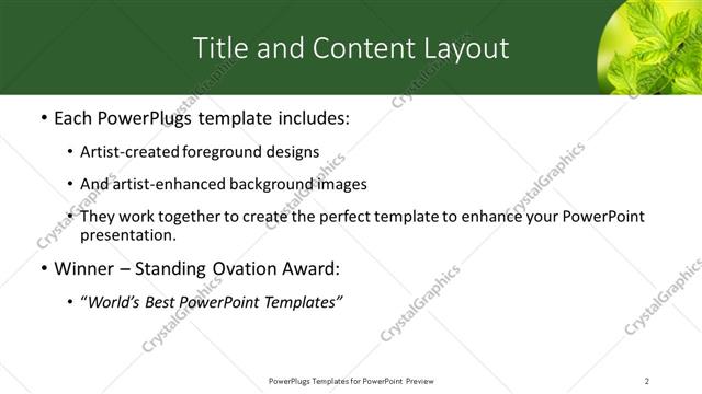 Title and Content presentation slide layout