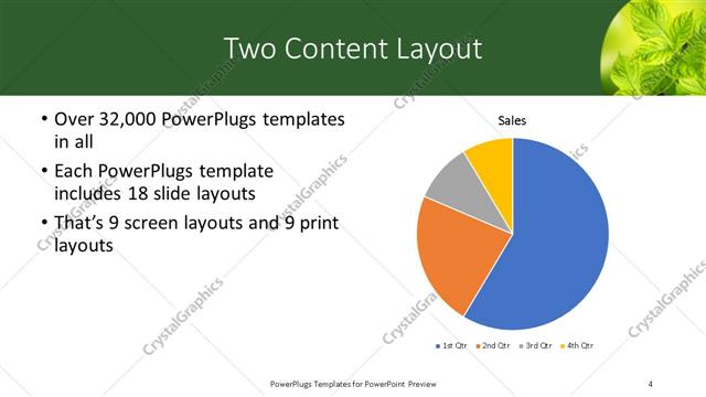 Two Content presentation slide layout
