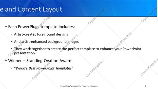 Title and Content presentation slide layout