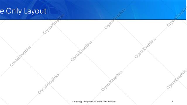 Title Only presentation slide layout