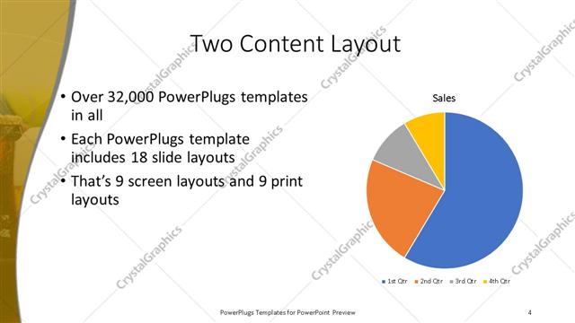 Two Content presentation slide layout