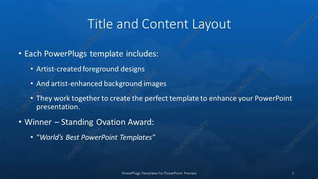 Title and Content presentation slide layout
