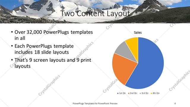 Two Content presentation slide layout