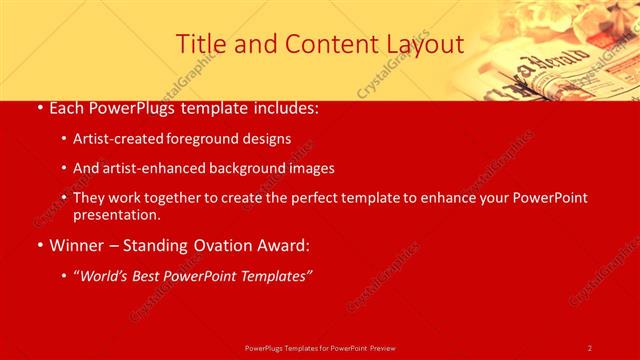 Title and Content presentation slide layout