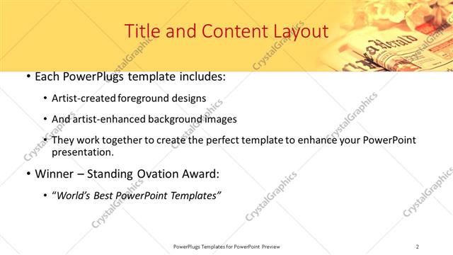 Title and Content presentation slide layout
