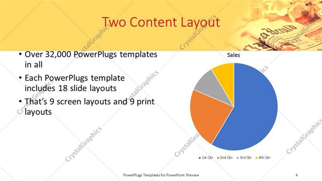 Two Content presentation slide layout