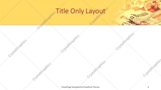 Title Only presentation slide layout