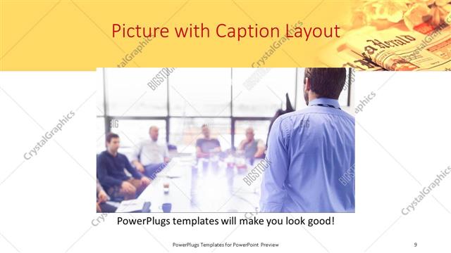 Picture with Caption presentation slide layout