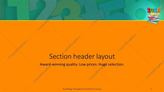 Section Header presentation slide layout